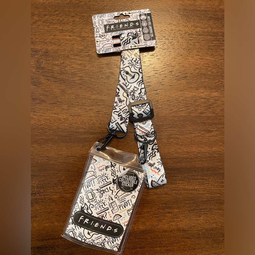 Friends Lanyard with ID Holder and stickers
